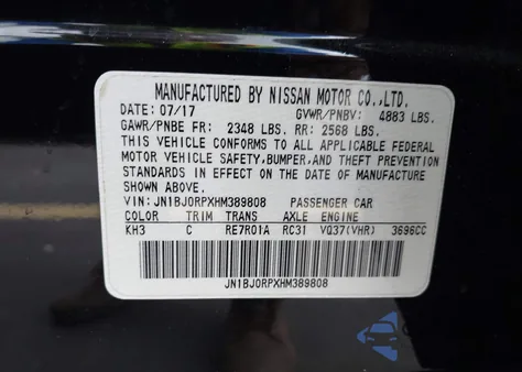 2017 Infiniti Qx50 z USA, uszkodzony, nr VIN JN1BJ0RPXHM389808